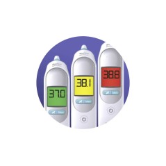 Braun ThermoScan 6 Contact Thermometer in White - Accurate, Fast, and Reliable Temperature Reading (SKU: 4022167652300)